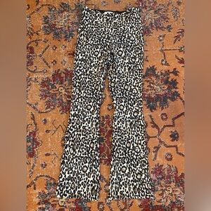 Leopard Print Flare Pants